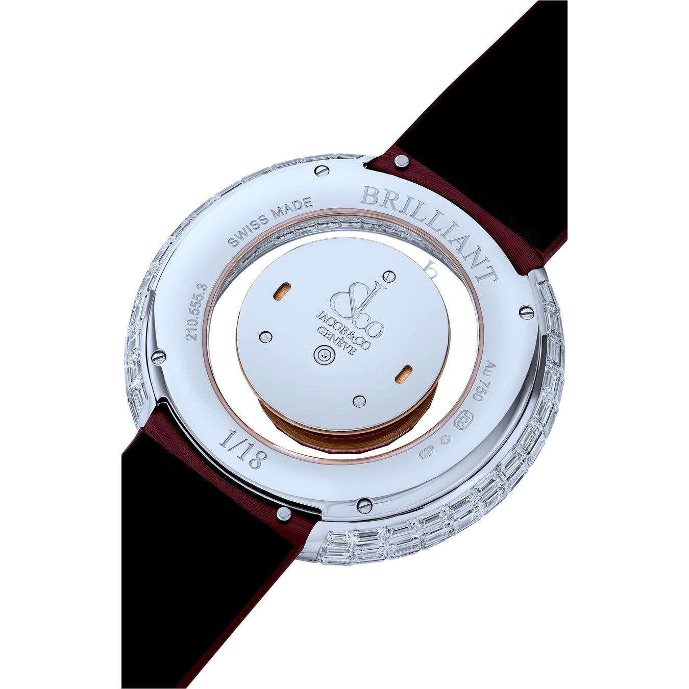 Jacob & Co. Brilliant Mystery Rubies White Gold on Strap 44mm