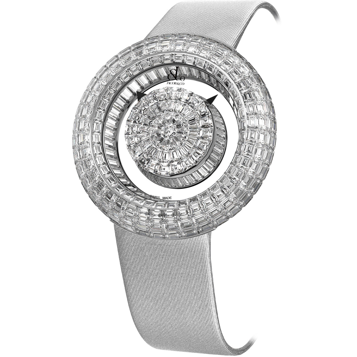 Jacob & Co. Brilliant Mystery Diamonds White Gold on Strap 44mm