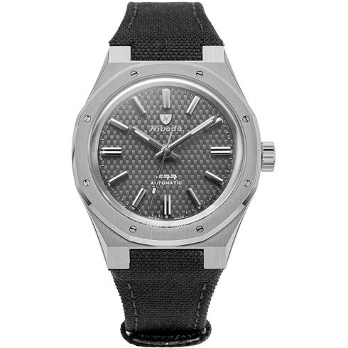 Nivada Grenchen F77 Titanium Anthracite Dial on Strap
