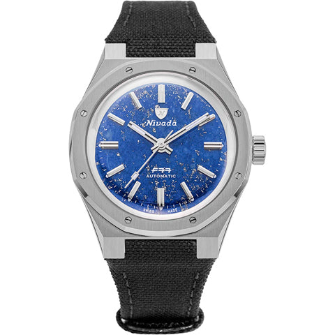Nivada Grenchen F77 Titanium Lapis Lazuli on Strap