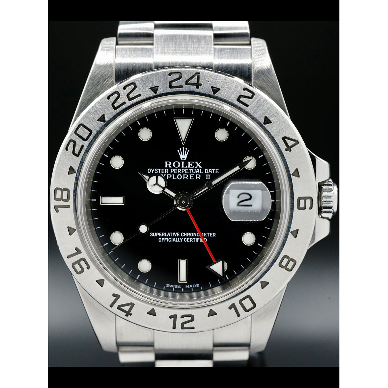 Rolex 16570 Explorer II Black Dial
