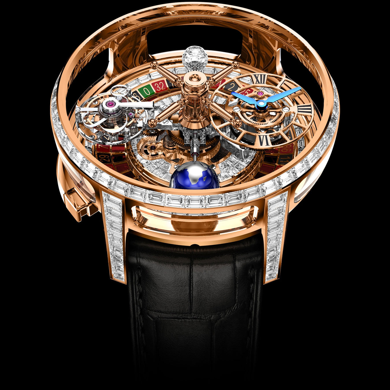 Jacob & Co. Astronomia Casino Rose Gold Baguette on Strap