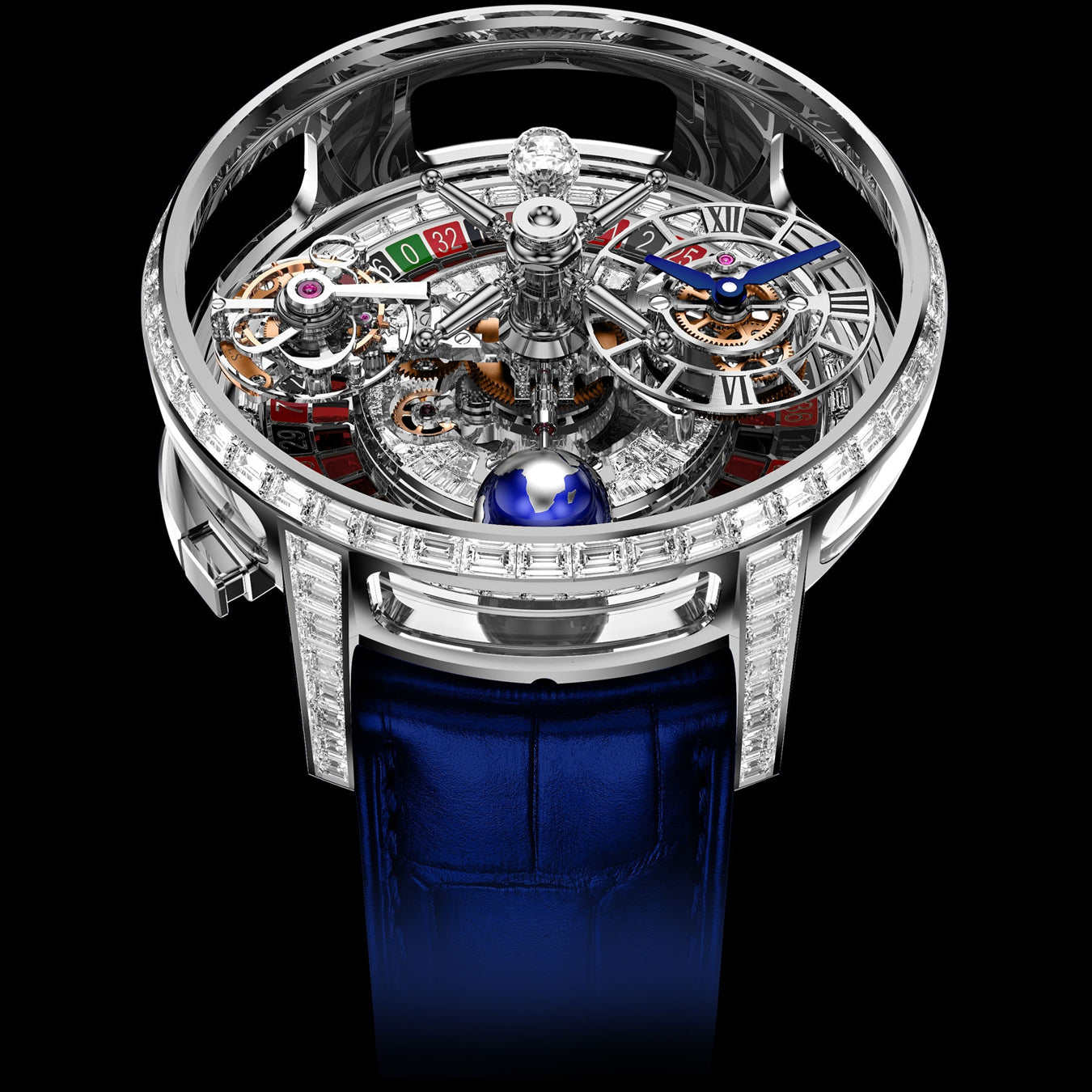 Jacob & Co. Astronomia Casino White Gold Baguette on Strap