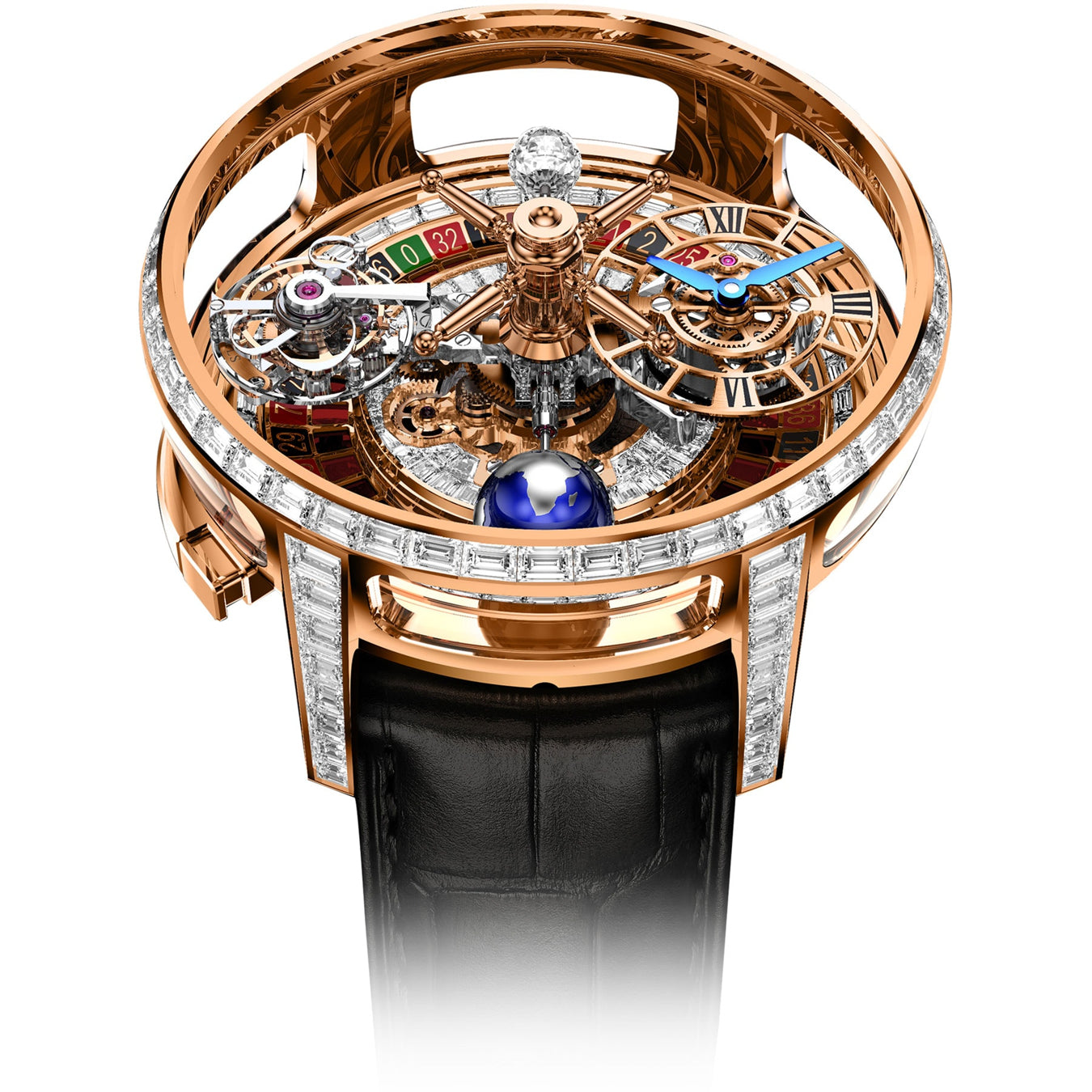 Jacob & Co. Astronomia Casino Rose Gold Baguette on Strap