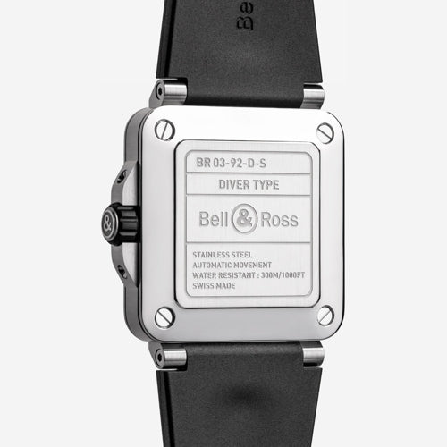Bell & Ross BR03A-D-WH-ST/SRB Diver White Steel Rubber Strap