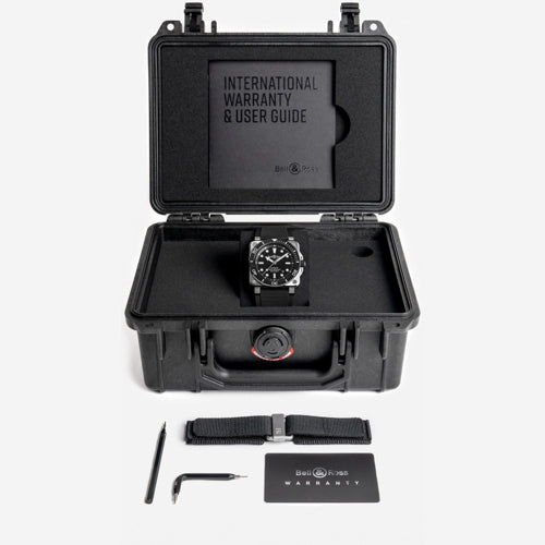 Bell & Ross BR03A-D-BL-ST/SRB Diver Black Steel Rubber Strap