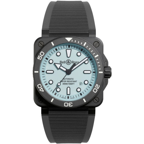 Bell & Ross BR03A-D-LM-CE/SRB Diver Full Lum Ceramic Rubber Strap