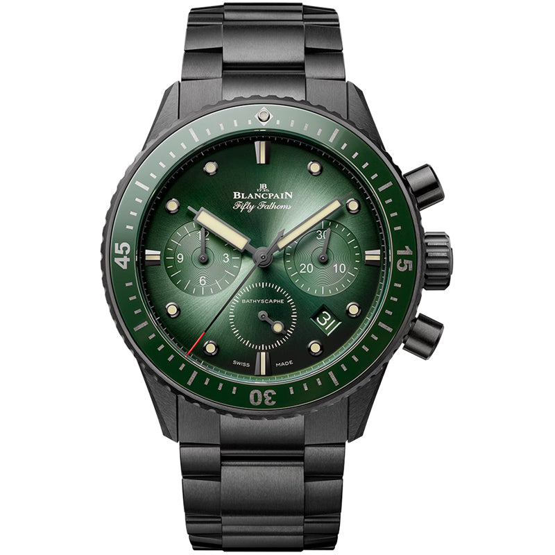 Blancpain 5200 0153 01S Fifty Fathoms Bathyscaphe Chronograph Flyback Green Dial