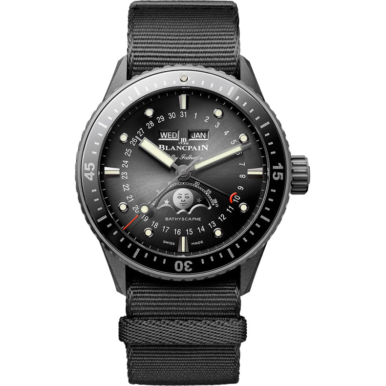Blancpain 5054 0130 NABA Bathyscaphe Quantième Complet Phases de Lune Black Dial