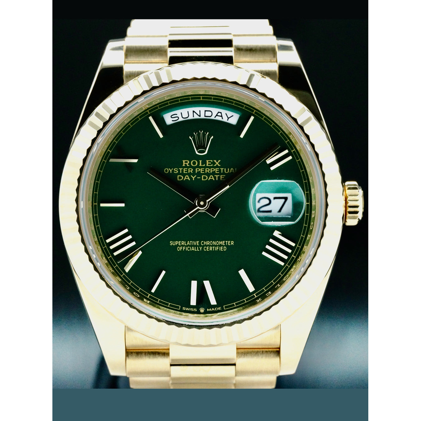 Rolex 228238 Oyster-Perpetual Day-Date Green Dial