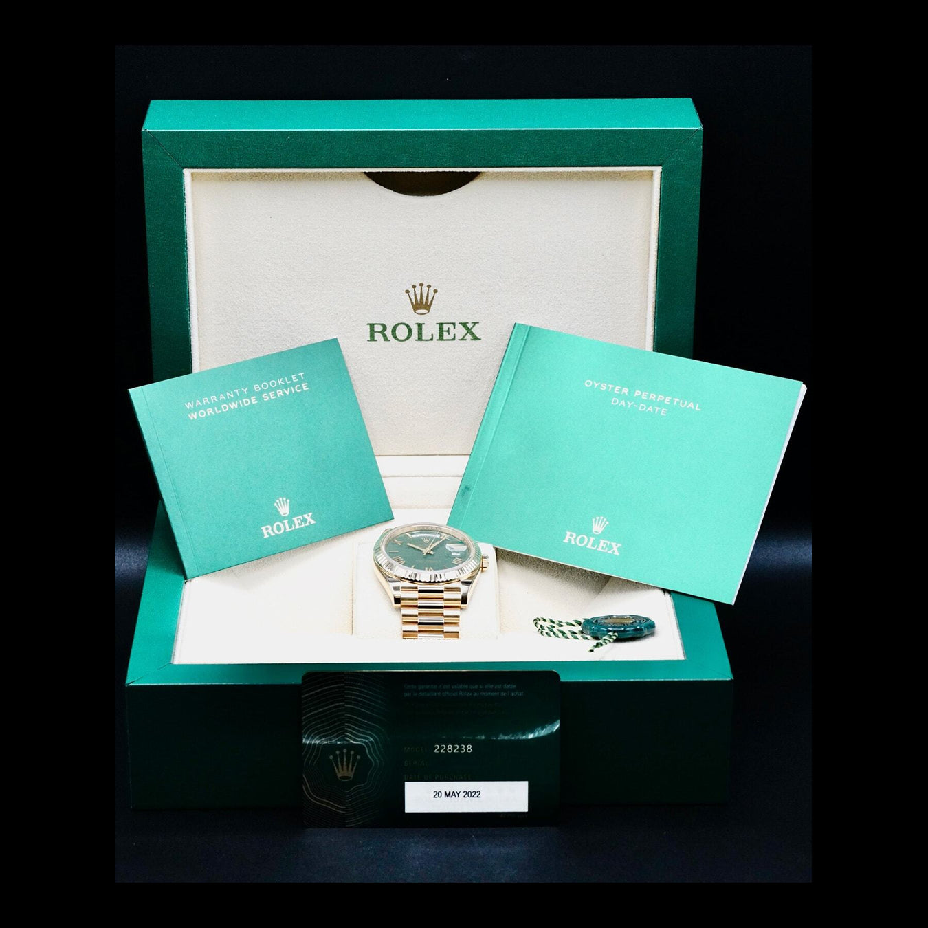 Rolex 228238 Oyster-Perpetual Day-Date Green Dial