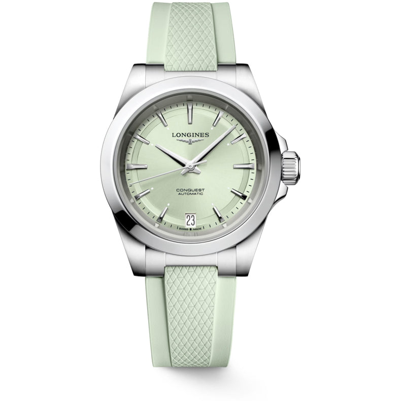 Longines L3.430.4.02.9 Conquest Sunray Green Dial on Strap