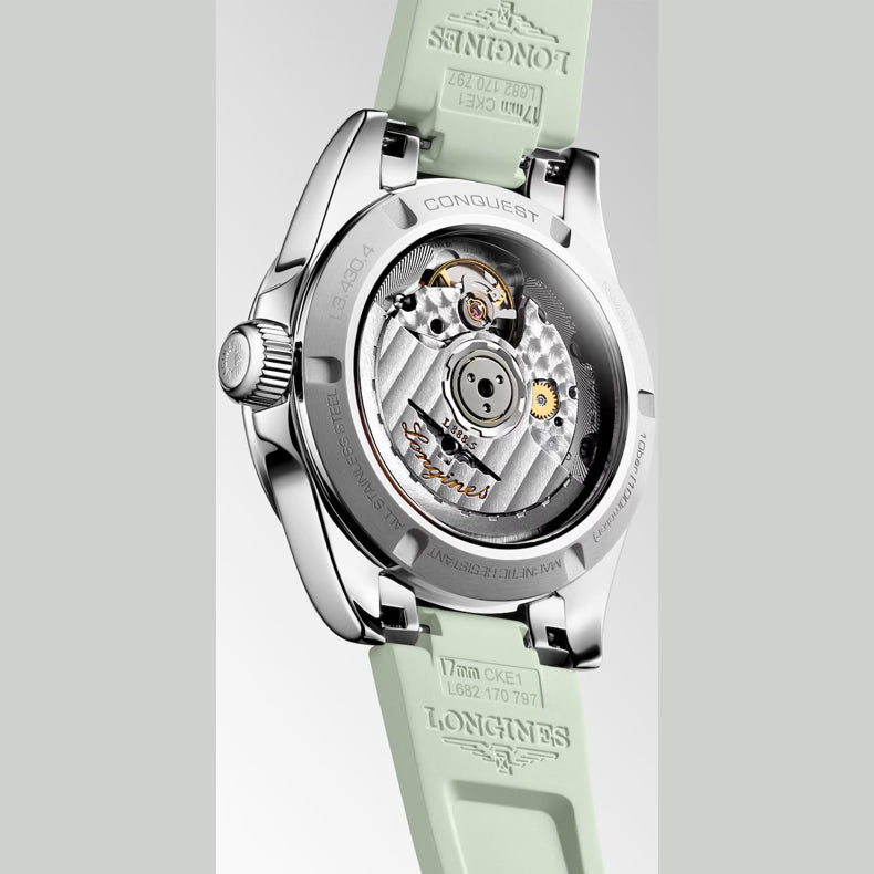 Longines L3.430.4.02.9 Conquest Sunray Green Dial on Strap
