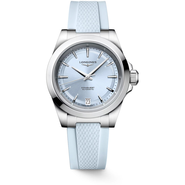 Longines L3.430.4.92.9 Conquest Sunray Blue Dial on Strap