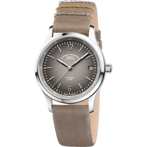 Mühle Glashütte M1-43-36-LB-M Lunova Lady Gray Steel on Strap