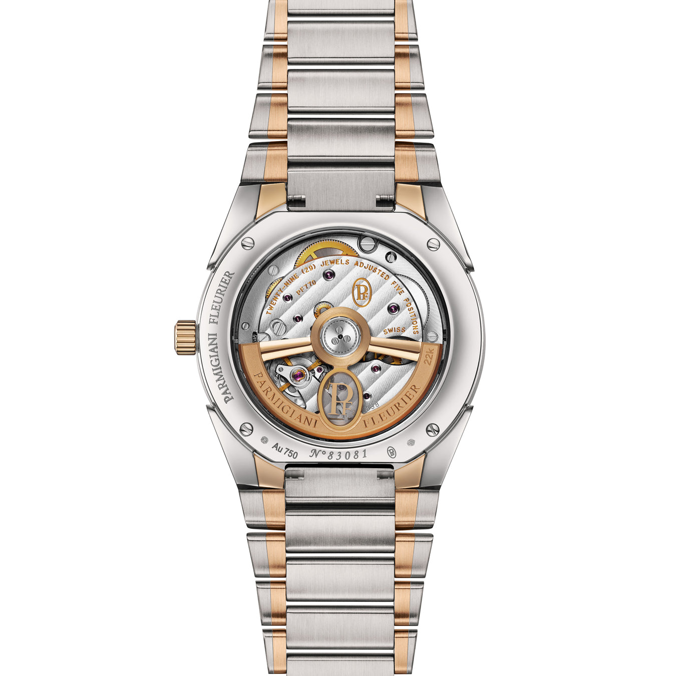 Parmigiani Fleurier Tonda PF 36mm Steel and Gold White Citrine Dial PFC804-1020004-100182