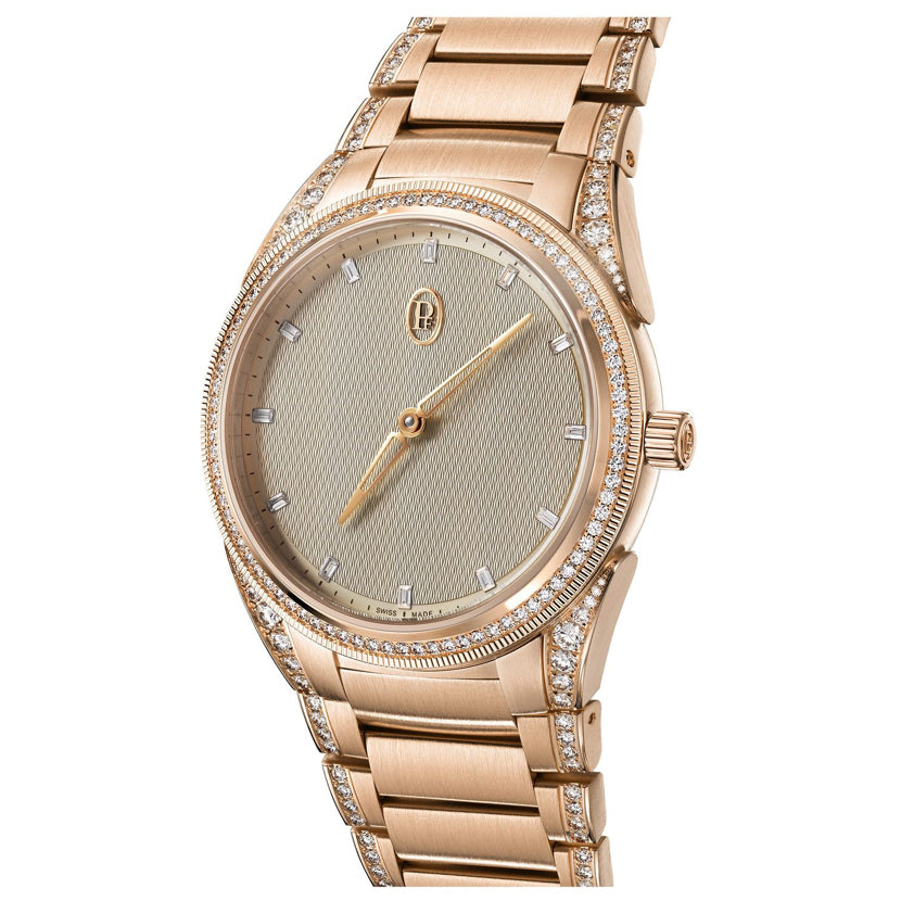 Parmigiani Fleurier Tonda PF 36mm Rose Gold Set Sand Gold Dial PFC804-2120002-210182