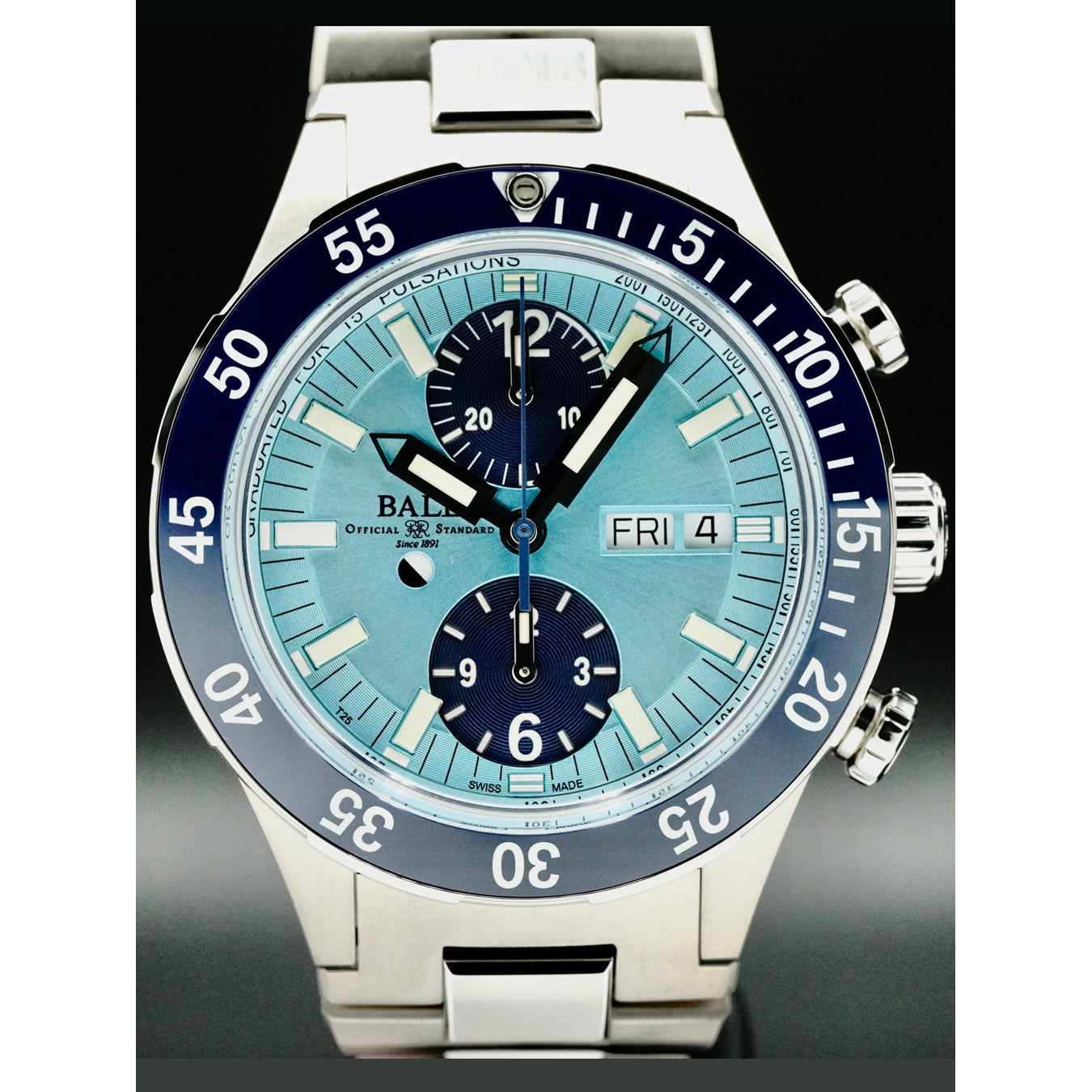 Ball DC3030C-S3-IBEBE Roadmaster Rescue Chronograph Ice Blue Dial 42mm
