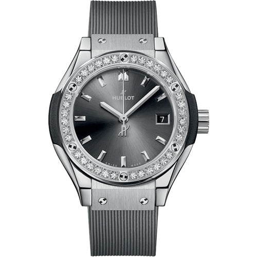 Hublot 591.NX.7070.RX.1204 Classic Fusion Titanium Racing Grey Diamonds