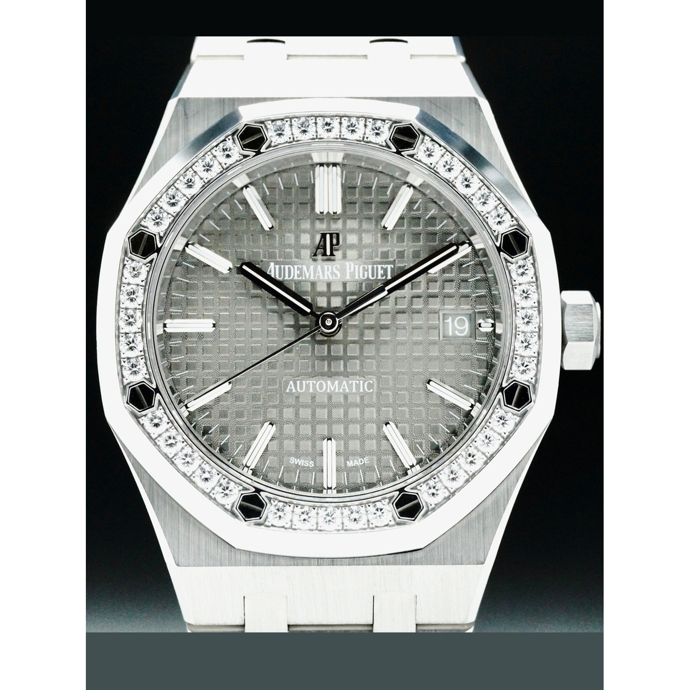 Audemars Piguet 15451ST.ZZ.1256ST.02 Royal Oak Lady 37mm Gray Dial Diamond Bezel