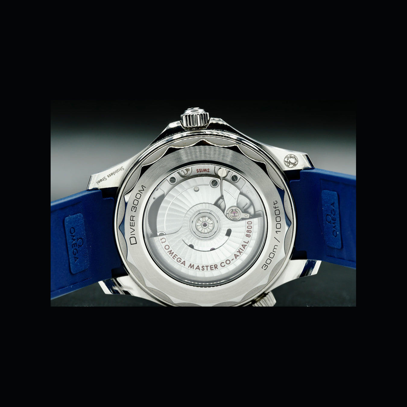 Omega 210.32.42.20.03.001 Seamaster Diver 300M Co-Axial Master Chronometer on Rubber Strap