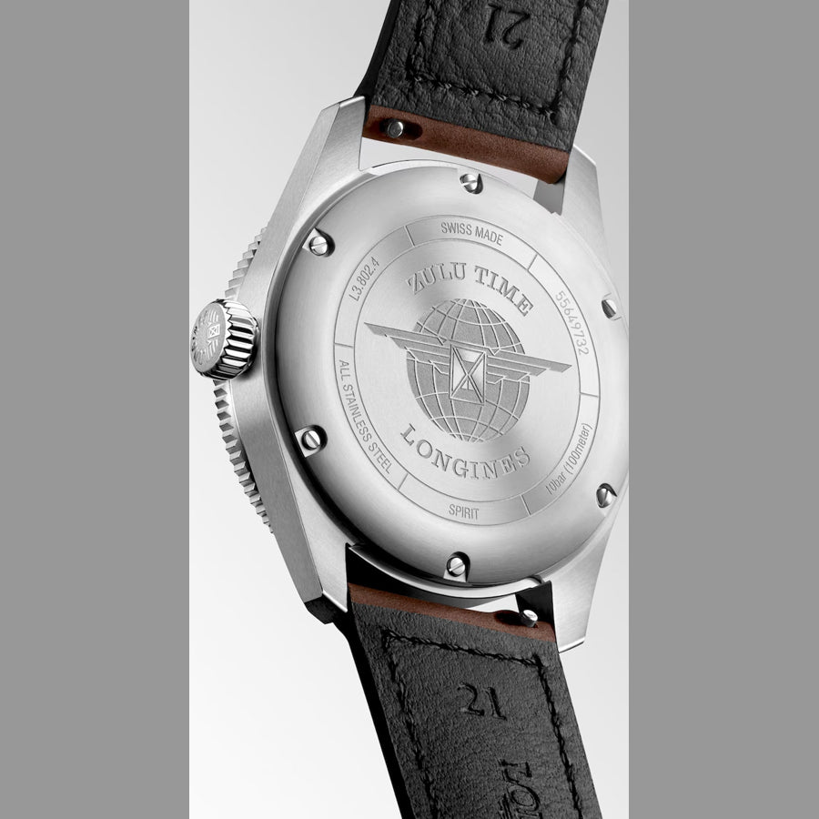 Longines L3.802.4.53.2 Spirit Zulu Time 39mm