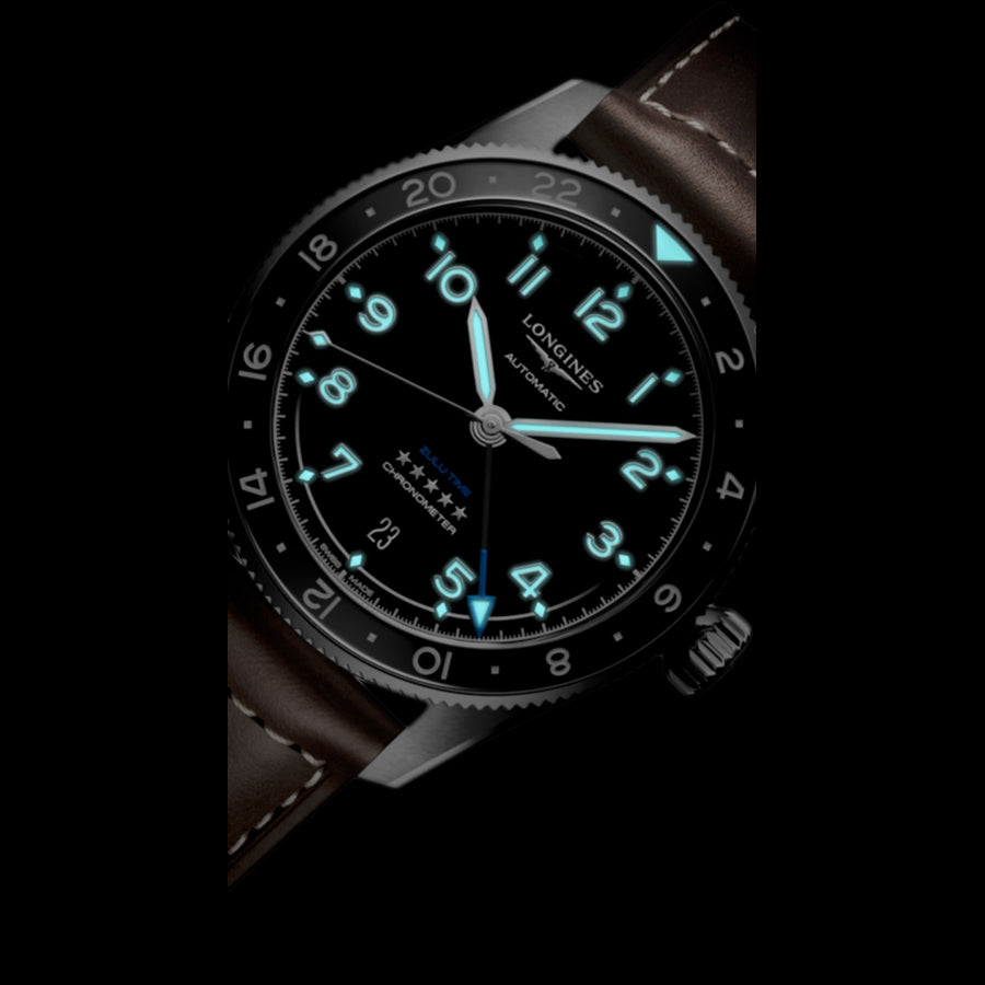 Longines L3.802.4.53.2 Spirit Zulu Time 39mm