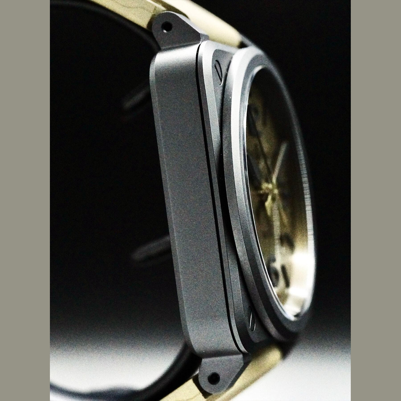 Bell and Ross BR03A-MIL-CE/SRB  Auto Military Ceramic 41mm Rubber Strap