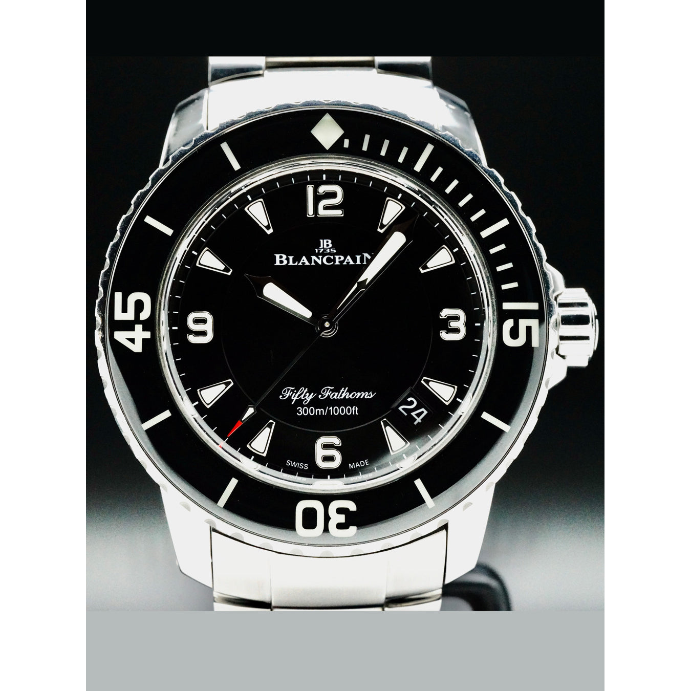 Blancpain 5015 1130 52A Fifty Fathoms Steel Black Dial