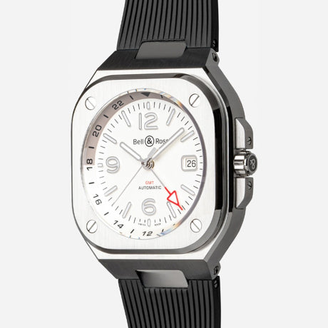 Bell & Ross BR05 GMT White Steel BR05G-SI-ST/SRB