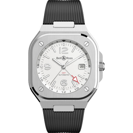 Bell & Ross BR05 GMT White Steel BR05G-SI-ST/SRB