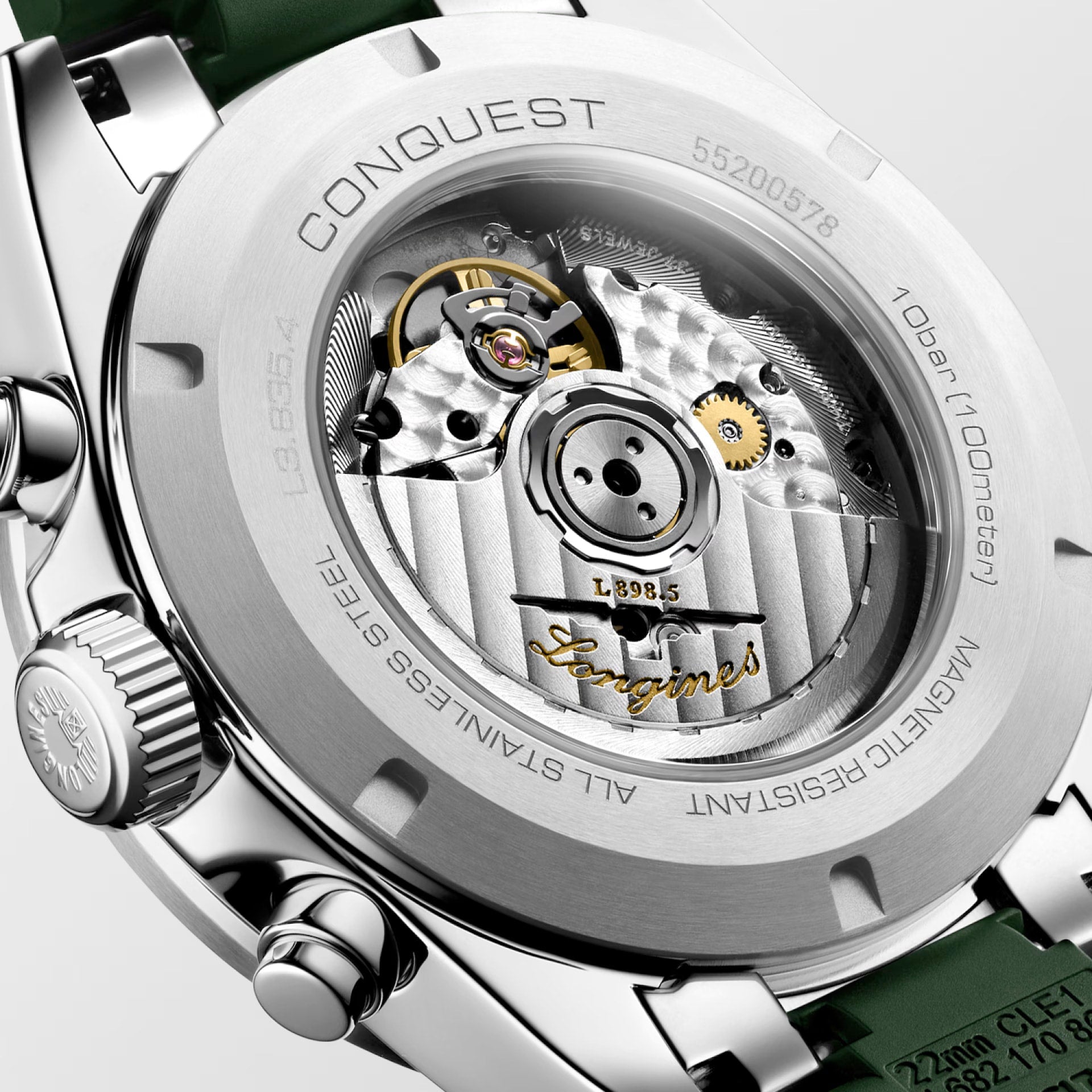 Longines L3.835.4.02.9 Conquest Chronograph Silver on Strap