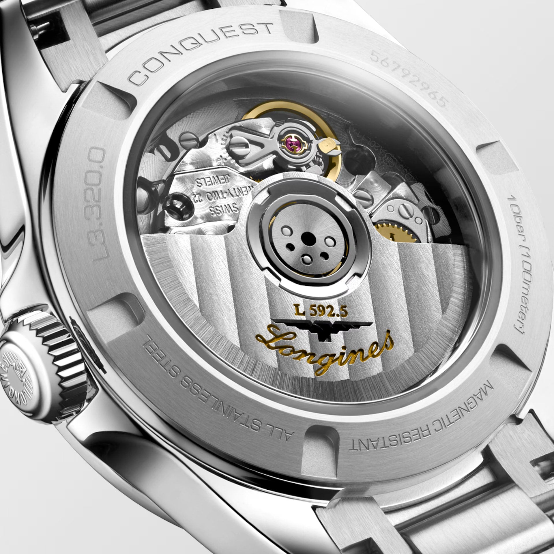 Longines L3.320.0.87.6 Conquest White on Bracelet