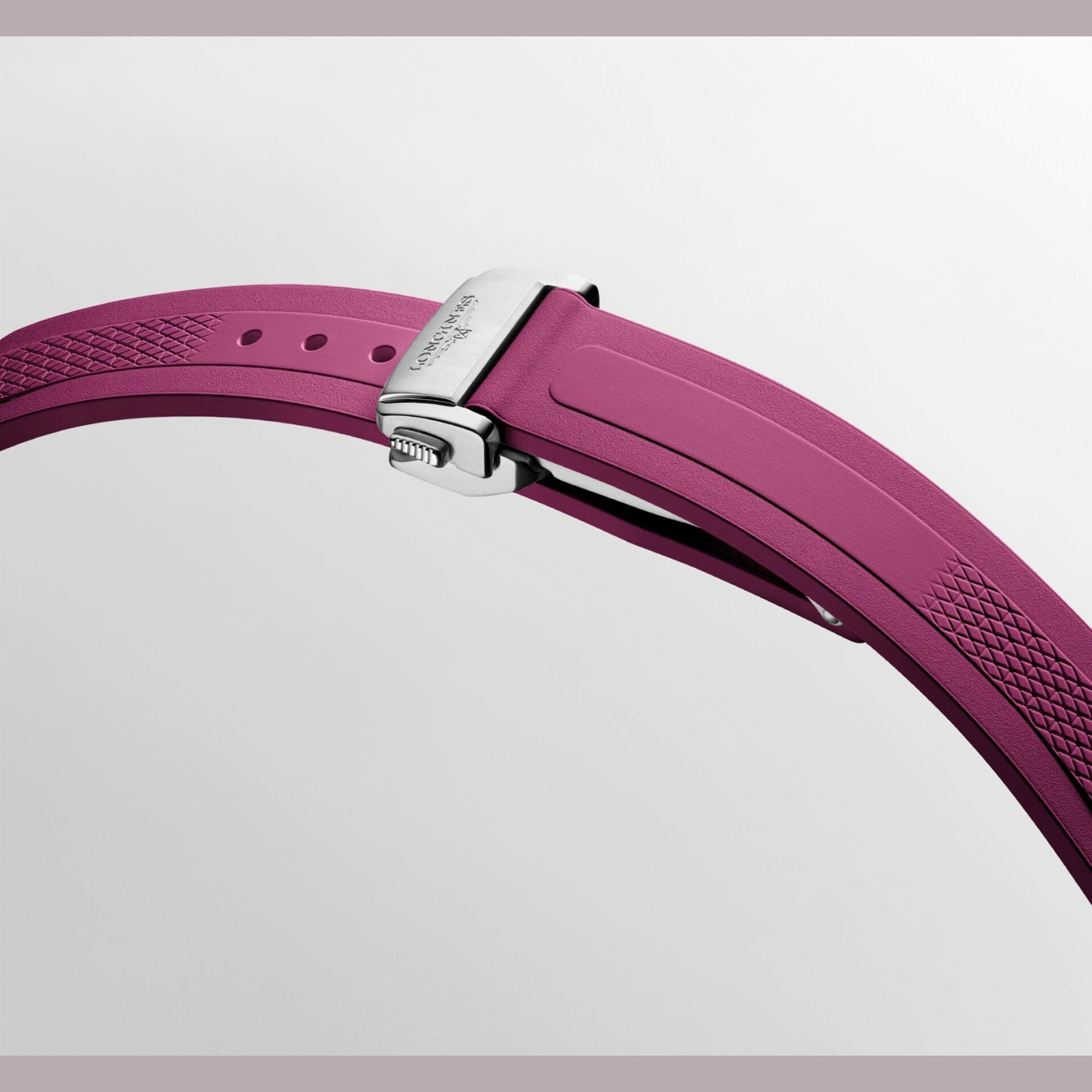 Longines L3.430.5.98.9 Conquest Sunray Purple Dial on Strap