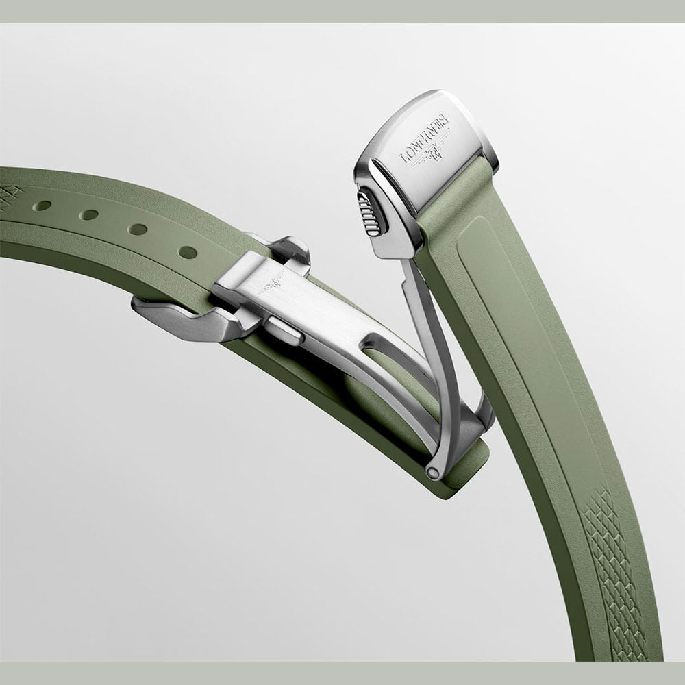 Longines L3.430.5.02.9 Conquest Sunray Green Dial on Strap