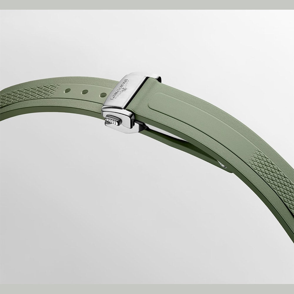Longines L3.430.5.02.9 Conquest Sunray Green Dial on Strap