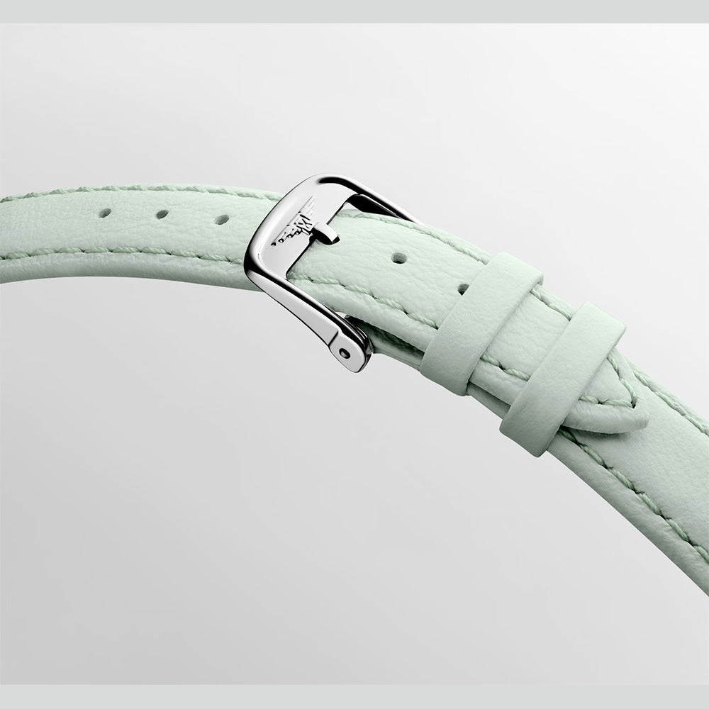 Longines L4.330.4.11.0 Elegant Collection Moonphase White Dial on Strap