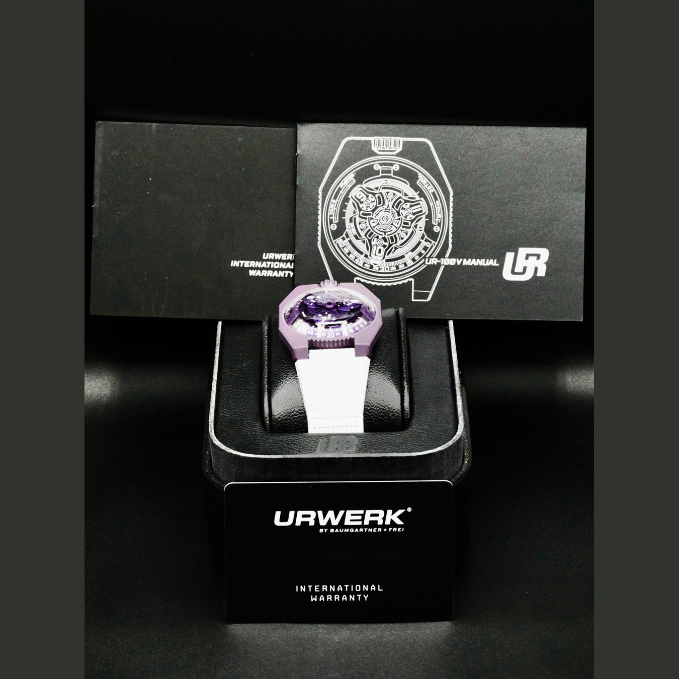 Urwerk UR-100V Violet on White Rubber Strap