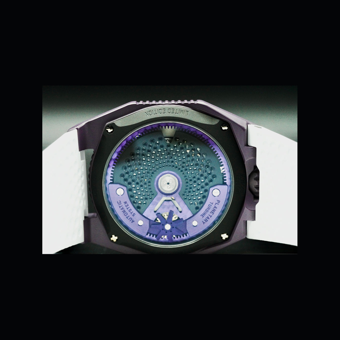 Urwerk UR-100V Violet on White Rubber Strap