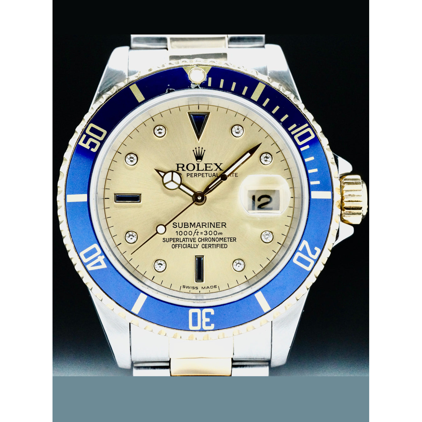Rolex 16613 Submariner Serti Dial