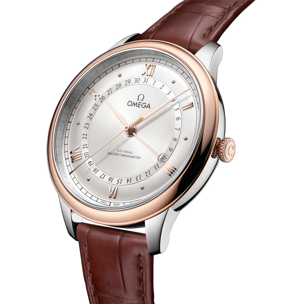 Omega 434.23.42.22.02.001 De Ville Prestige 42mm Steel and Gold on Strap