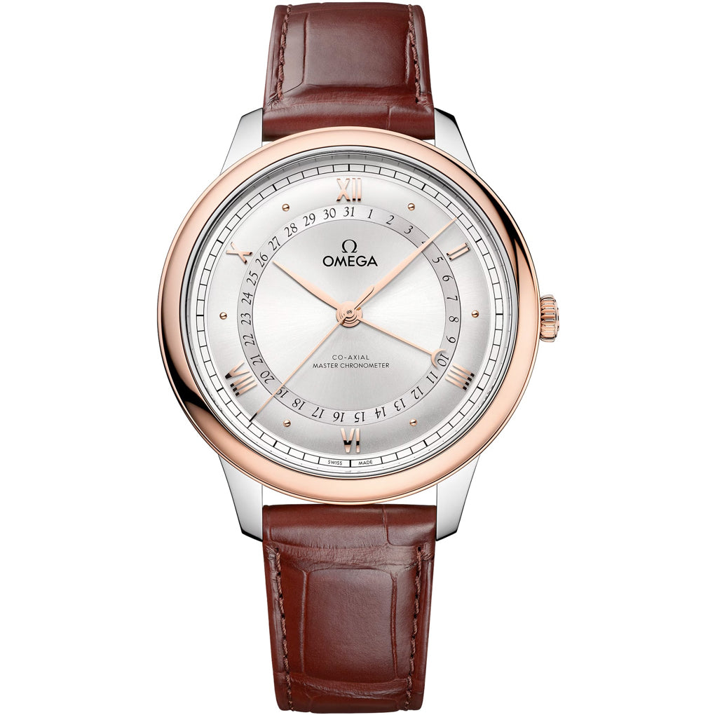Omega 434.23.42.22.02.001 De Ville Prestige 42mm Steel and Gold on Strap
