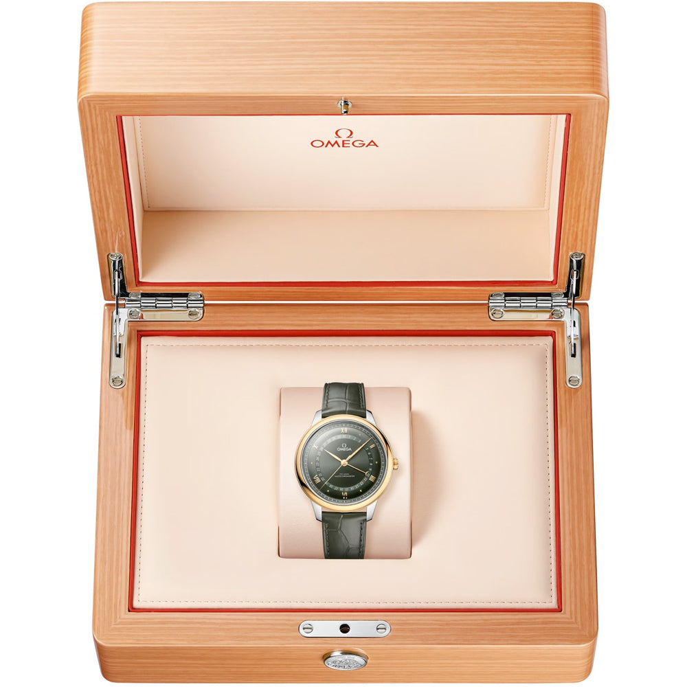 Omega 434.23.42.22.10.001 De Ville Prestige 42mm Steel and Yellow Gold on Strap