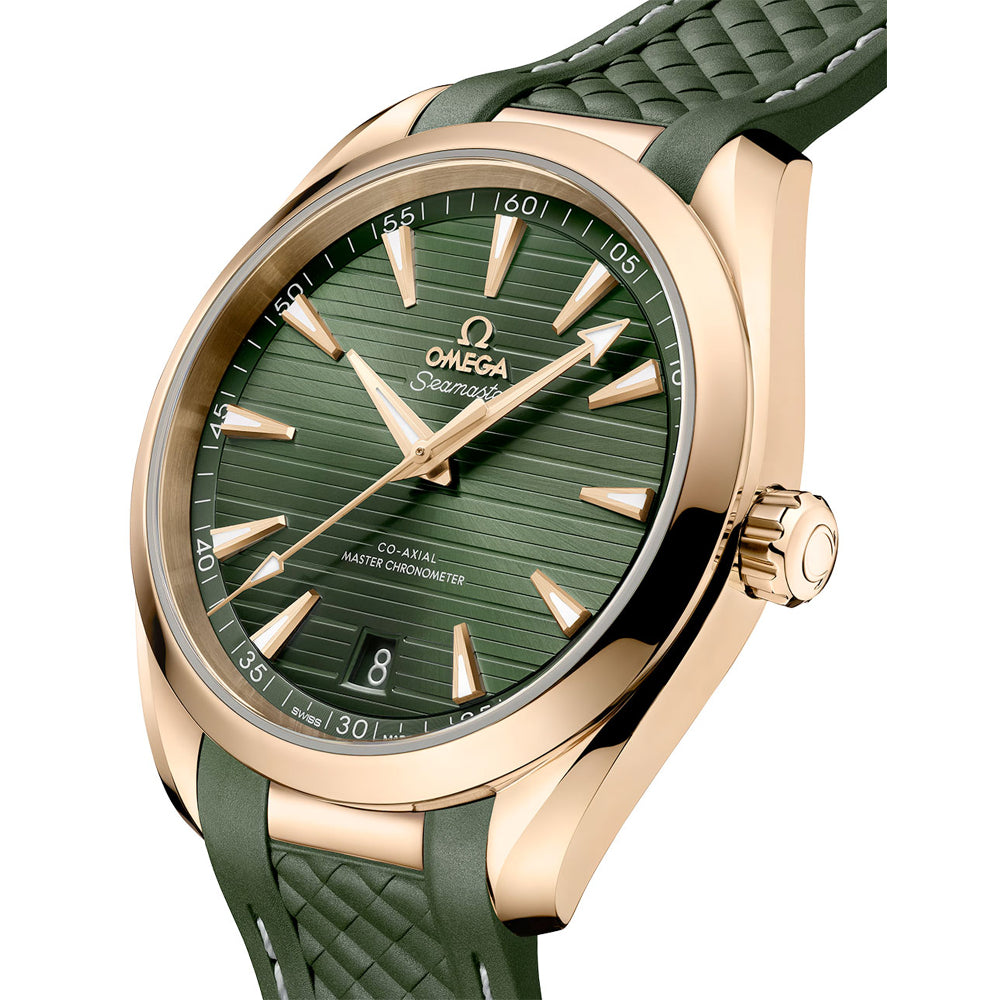 Omega 220.52.41.21.10.001 Seamaster Aqua Terra 150M Green Dial Moonshine Gold on Strap