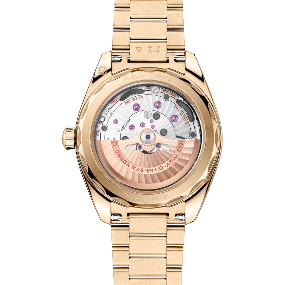 Omega 220.50.41.21.10.001 Seamaster Aqua Terra 150M Green Dial Moonshine Gold on Bracelet