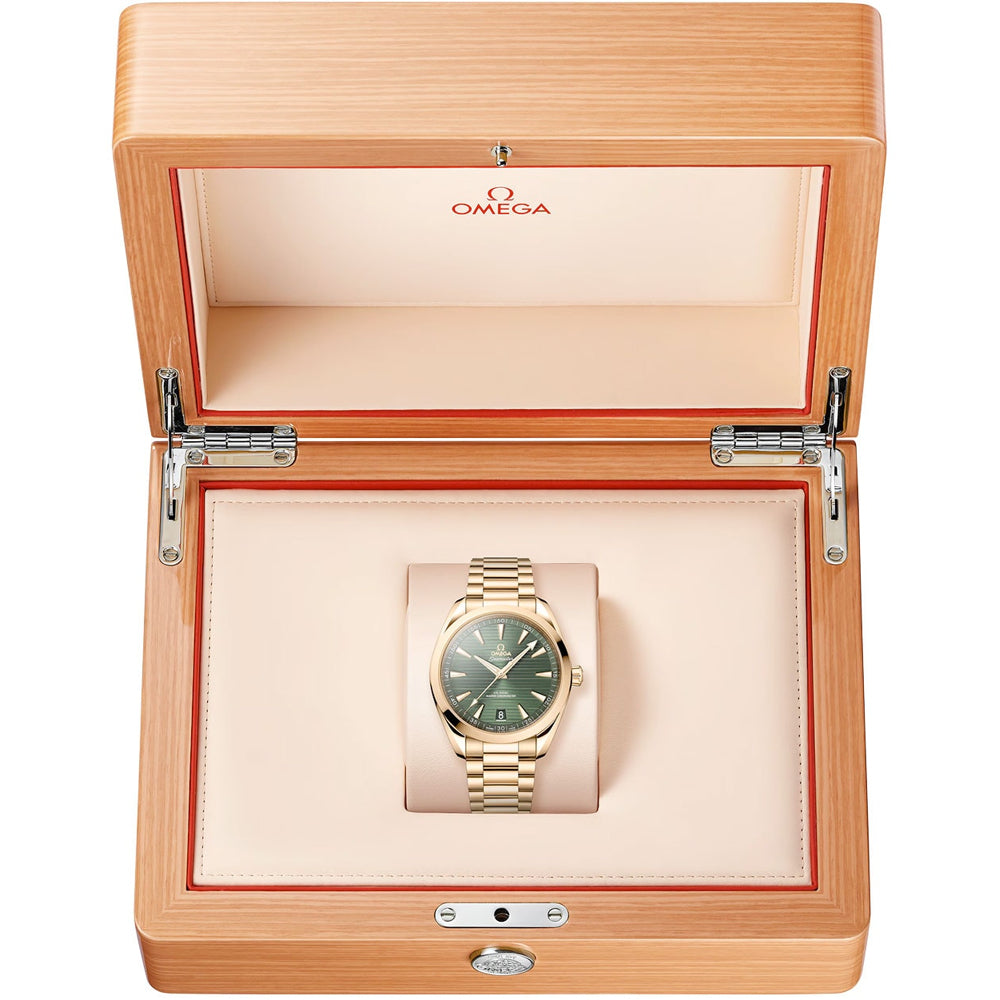 Omega 220.50.41.21.10.001 Seamaster Aqua Terra 150M Green Dial Moonshine Gold on Bracelet