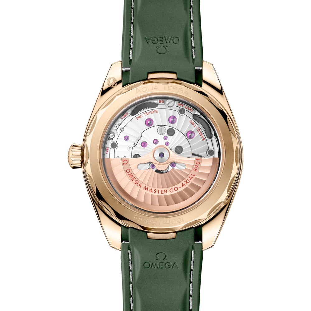 Omega 220.52.41.21.10.001 Seamaster Aqua Terra 150M Green Dial Moonshine Gold on Strap