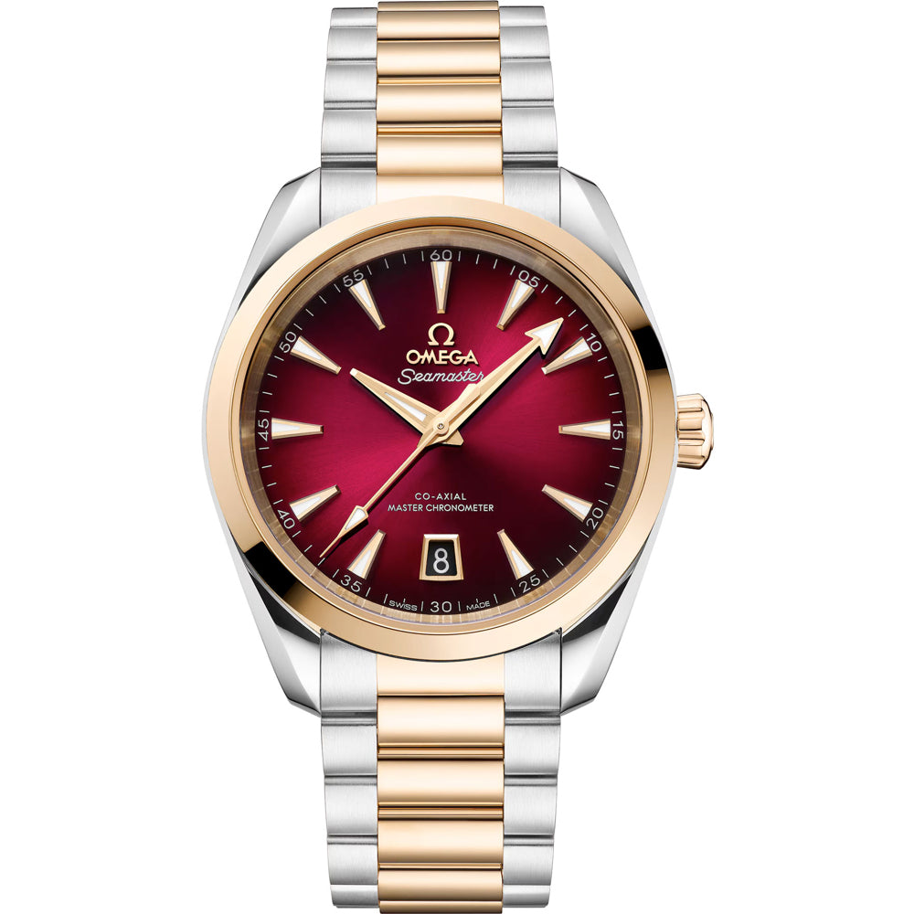 Omega 220.20.38.20.10.002 Seamaster Aqua Terra 150M Moonshine Gold on Bracelet