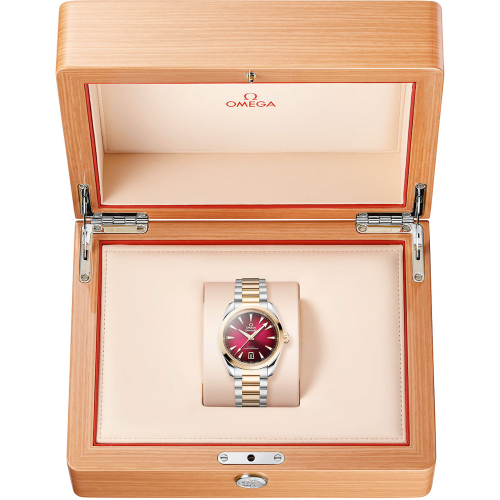 Omega 220.20.38.20.10.002 Seamaster Aqua Terra 150M Moonshine Gold on Bracelet