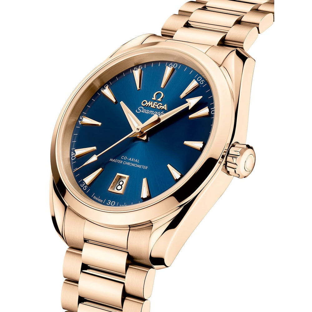 Omega 220.50.38.20.03.001 Seamaster Aqua Terra 150M Moonshine Gold on Bracelet